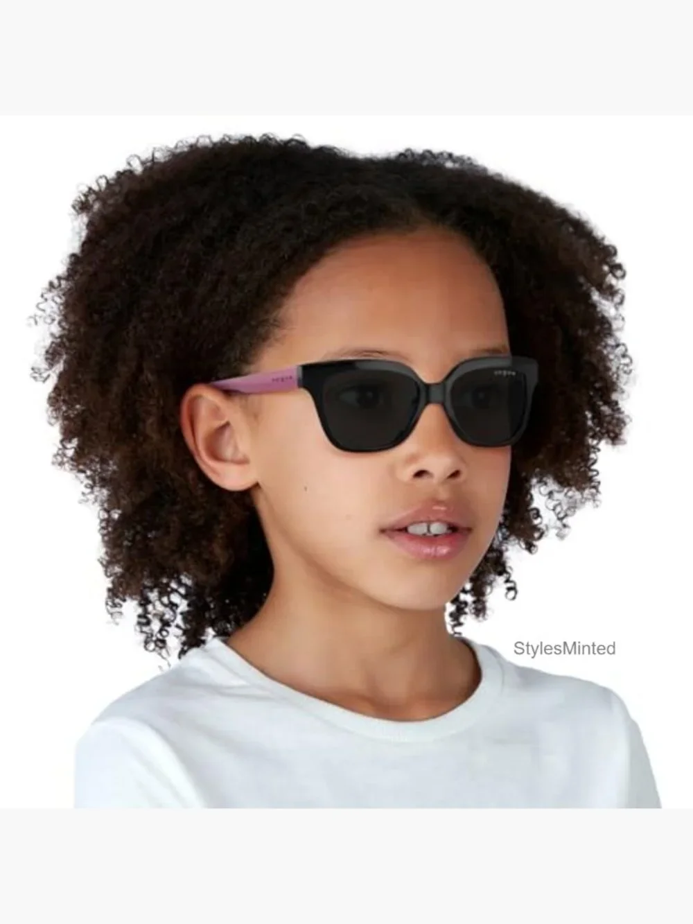 Kids Sunglasses Full Rim Black Frame Dark Lenses 48mm